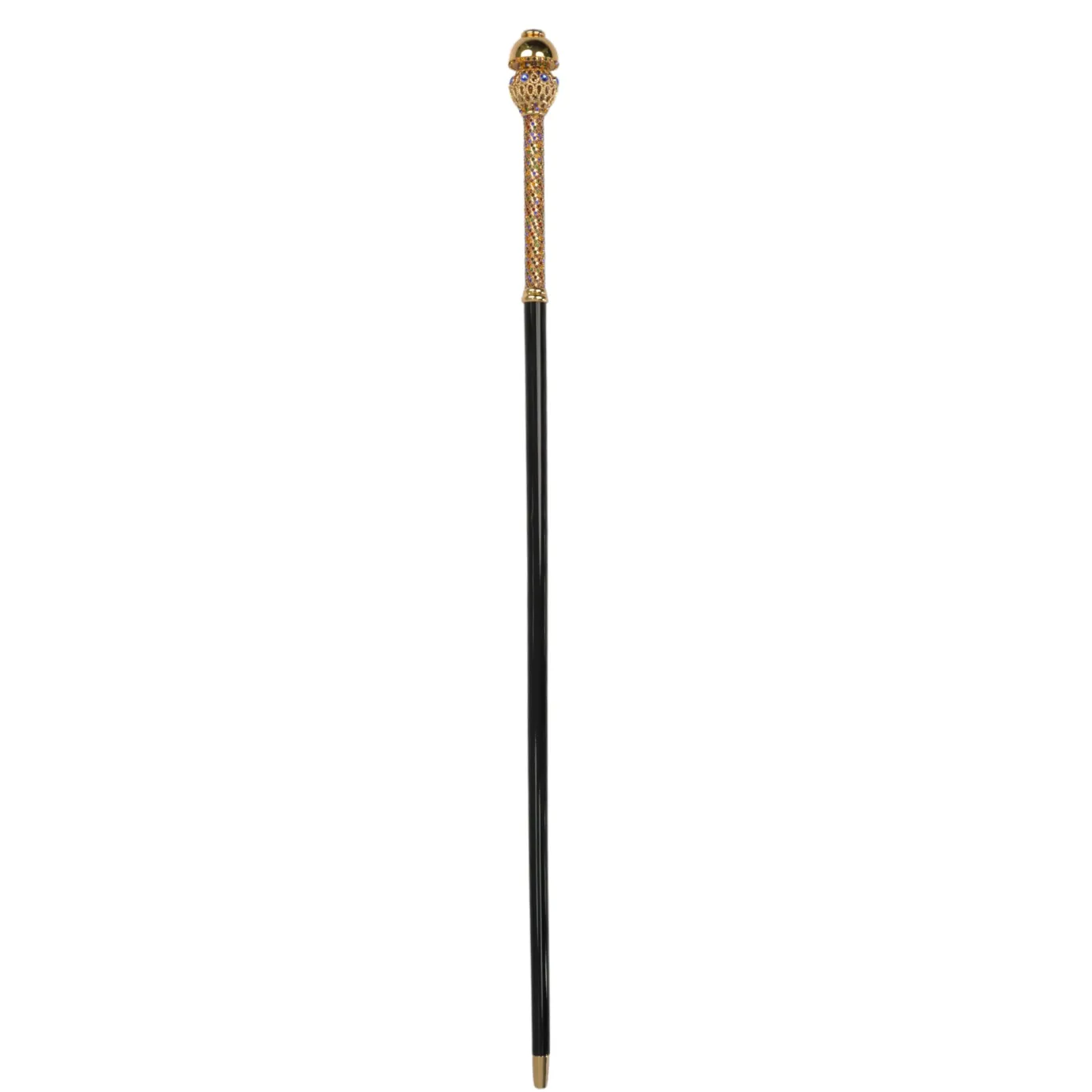 Il Marchesato Golden Majesty: 24K Gold-Plated Walking Canes with Crystal Elegance New