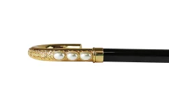 Il Marchesato Goldplated Curved Walking-stick with Pearls Online