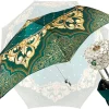 Il Marchesato Green and Beige Women's Folding Umbrella Hot