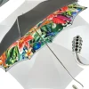 Il Marchesato Grey Umbrella With Floral Print Interior - Exclusive Pattern Fashion