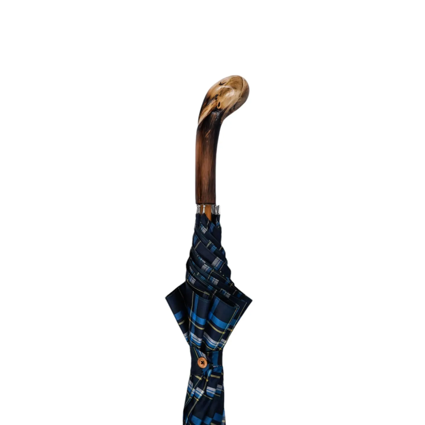 Il Marchesato Handcrafted Cotton Umbrella - Natural Chestnut Root Handle Designer Hot