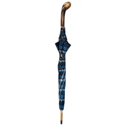 Il Marchesato Handcrafted Cotton Umbrella - Natural Chestnut Root Handle Designer Hot