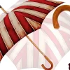 Il Marchesato Handcrafted Umbrella - Striped Red And Cream - Shaded Colors - Malacca Online