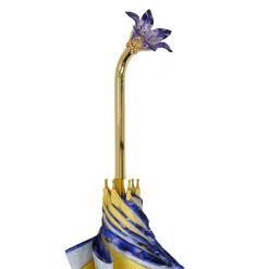 Il Marchesato Handcrafted Umbrella with 24K Gold-Plated Hand-Painted Metal Flower Ha Sale