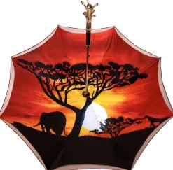 Il Marchesato Handmade Double Cloth Umbrella Exclusive Savannah Design Hot