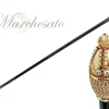 Il Marchesato Handmade masterpiece walking stick with crystals and pearls Best