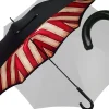Il Marchesato Handmade Men's Umbrella - Striped Red And Cream - Shaded Colors Online
