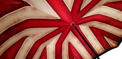 Il Marchesato Handmade Men's Umbrella - Striped Red And Cream - Shaded Colors Online