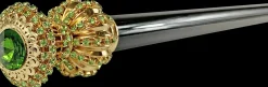Il Marchesato Handmade milord Cane with green crystals Hot