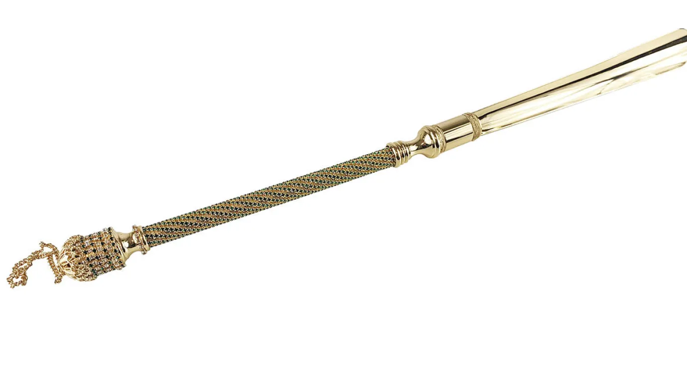 Il Marchesato Handmade Shoehorn with Emerald Crystals Fashion