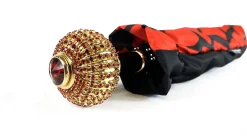 Il Marchesato Handmade umbrella with Sphere decorated with red crystals Fashion