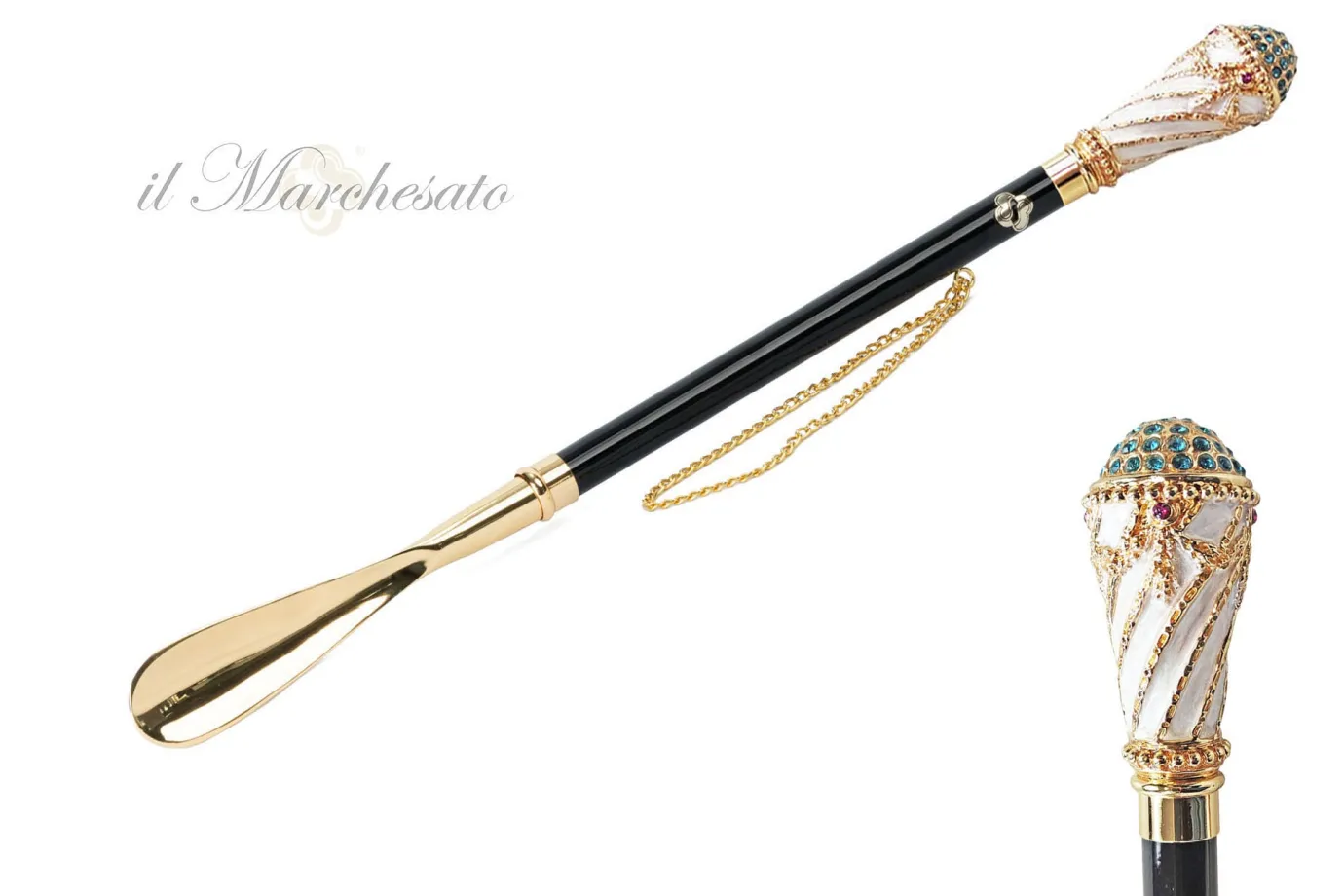 Il Marchesato Gold plated shoehorn New