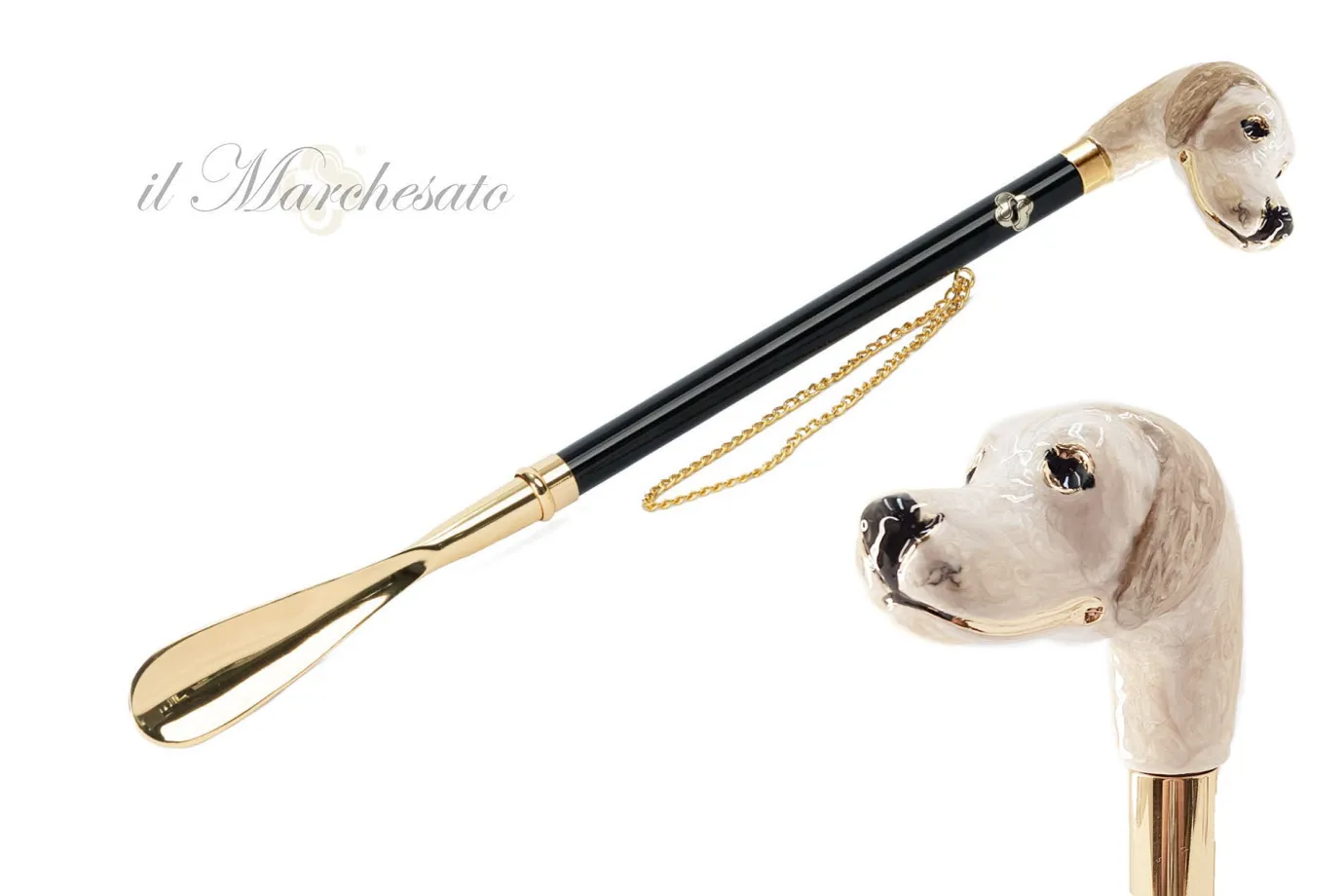 Il Marchesato Gold plated shoehorn New