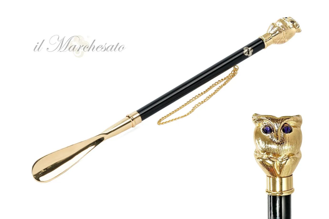 Il Marchesato Gold plated shoehorn Discount