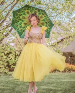 Il Marchesato Green Peacock Umbrella Hot