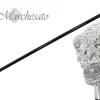 Il Marchesato Lux Silver Skull Cane Encrusted with Swarovski Cristals Discount