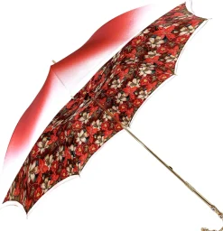 Il Marchesato Red Flowered Umbrella New