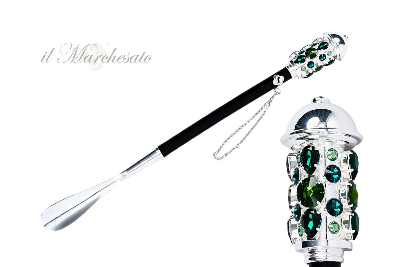 Il Marchesato Silver plated shoehorn New