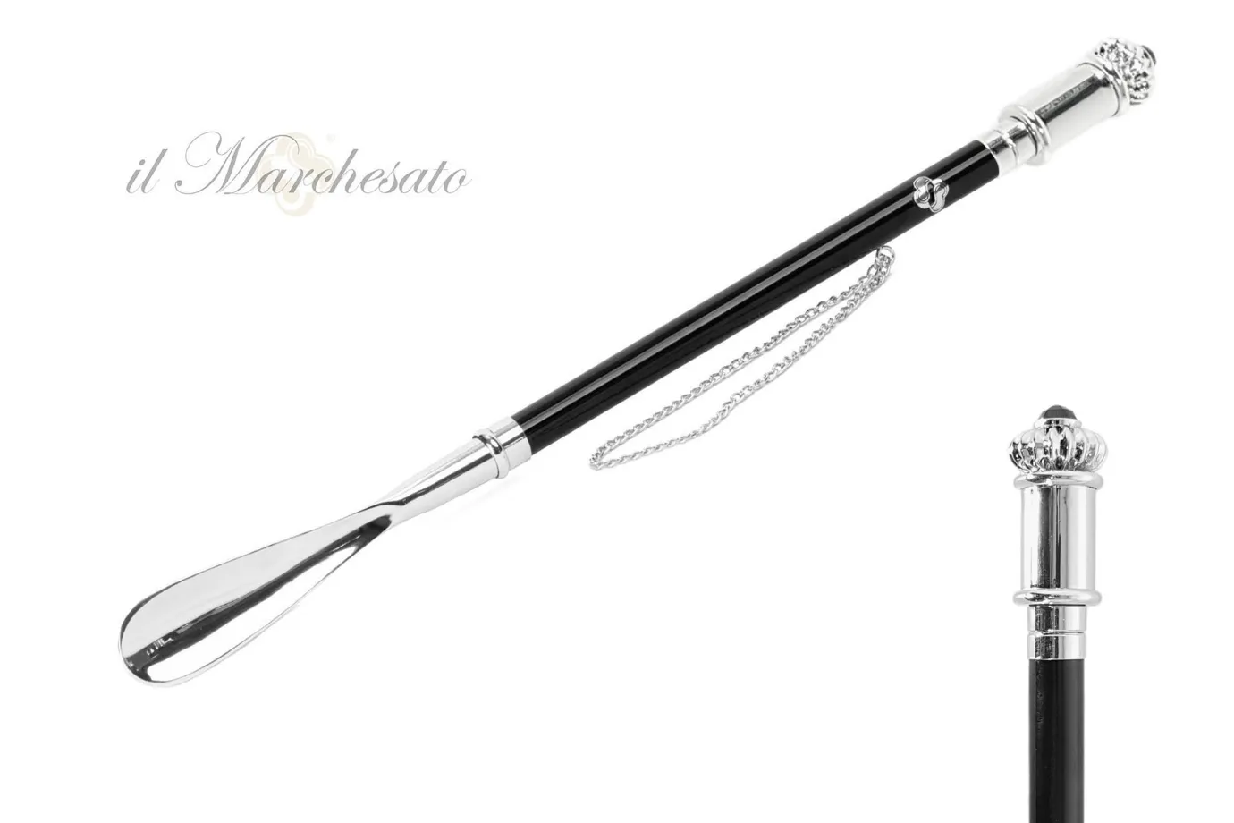 Il Marchesato Silver plated shoehorn New