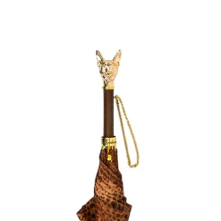 Il Marchesato Umbrella with 24K Gold plated Cat Handle Outlet