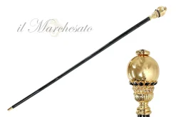 Il Marchesato 24K Gold Plated Round Ball Knob with crystals Fashion