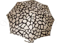 Il Marchesato Lightweight Black & Cream Folding Umbrella Online