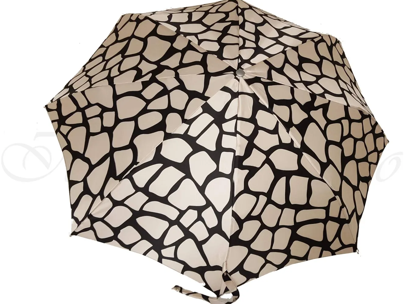 Il Marchesato Lightweight Black & Cream Folding Umbrella Online