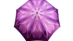 Il Marchesato Lilac Flower Ladies Folding Umbrella with Silver-Plated Handle Best