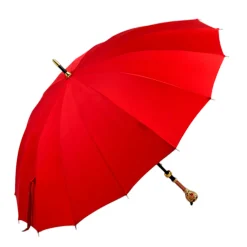 Il Marchesato LIMITED COLLECTION - Exclusive Red Umbrella with Jeweled Panther Handl Outlet