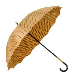 Il Marchesato LIMITED COLLECTION - Jaquard polka dot gold umbrella Discount