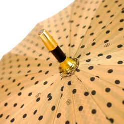 Il Marchesato LIMITED COLLECTION - Jaquard polka dot gold umbrella Discount