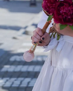 Il Marchesato LIMITED COLLECTION - Pink Umbrella with Gold-Plated Handle and Quartz Online