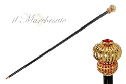 Il Marchesato Luxurious Jeweled Walking Stick with Red Crystals Outlet