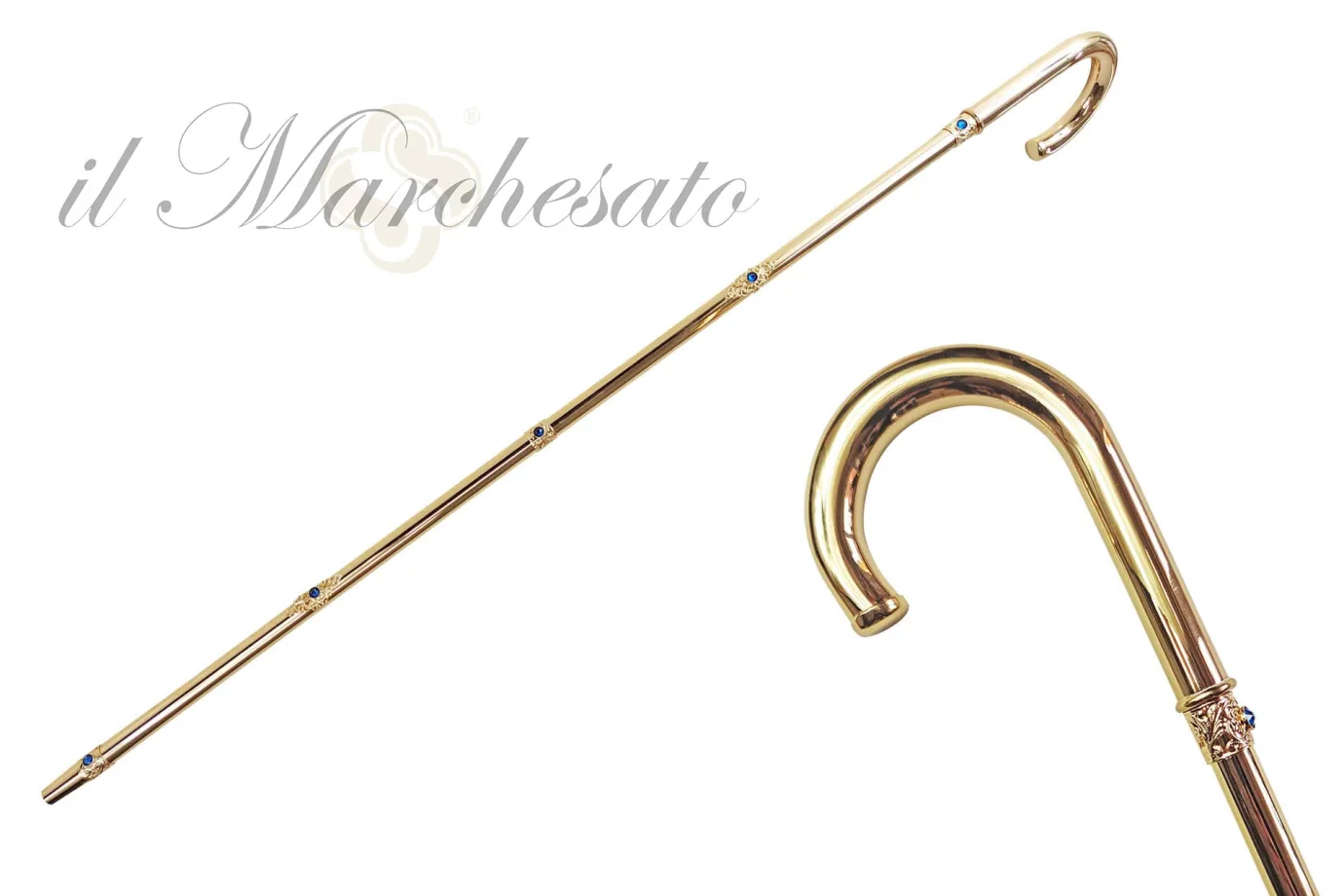 Il Marchesato Luxury Gold plated 24K walking stick Best