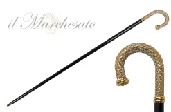 Il Marchesato Luxury Walking stick Encrusted with hundreds Acquamarine Crystals Outlet