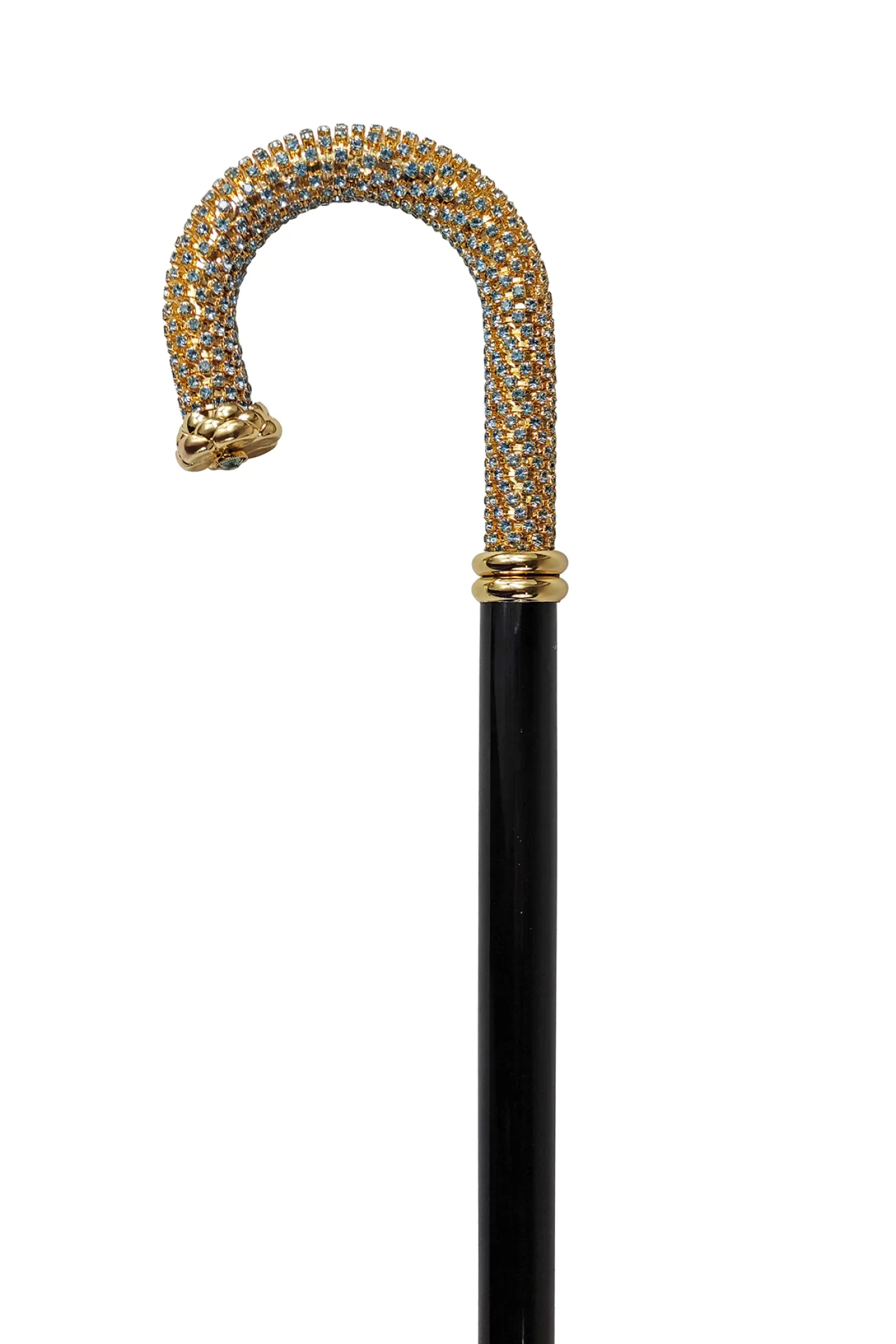 Il Marchesato Luxury Walking stick Encrusted with hundreds Acquamarine Crystals Outlet