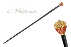 Il Marchesato Luxury Walkingsticks - Red Crystals Encrusted Knob Online
