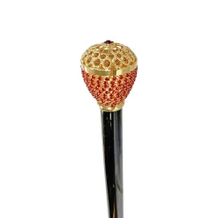 Il Marchesato Luxury Walkingsticks - Red Crystals Encrusted Knob Online