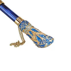 Il Marchesato Majestic blue umbrella with turquoise crystals Hot
