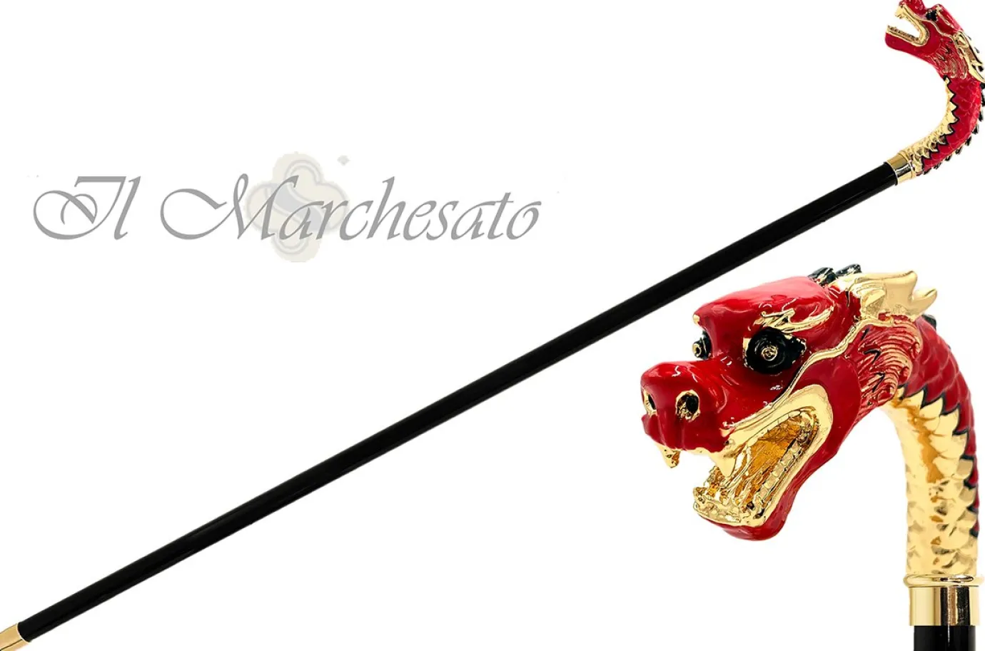 Il Marchesato Majestic Hand-Enamelled handle on 24k Gold - Dragon Outlet
