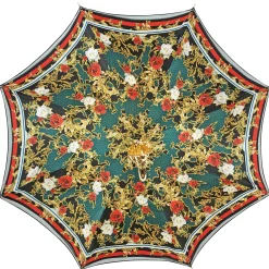 Il Marchesato Marvelous Green and Red Umbrella with Goldplated flower Outlet
