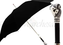 Il Marchesato Men's Black Umbrella - Ram Head Handle Best