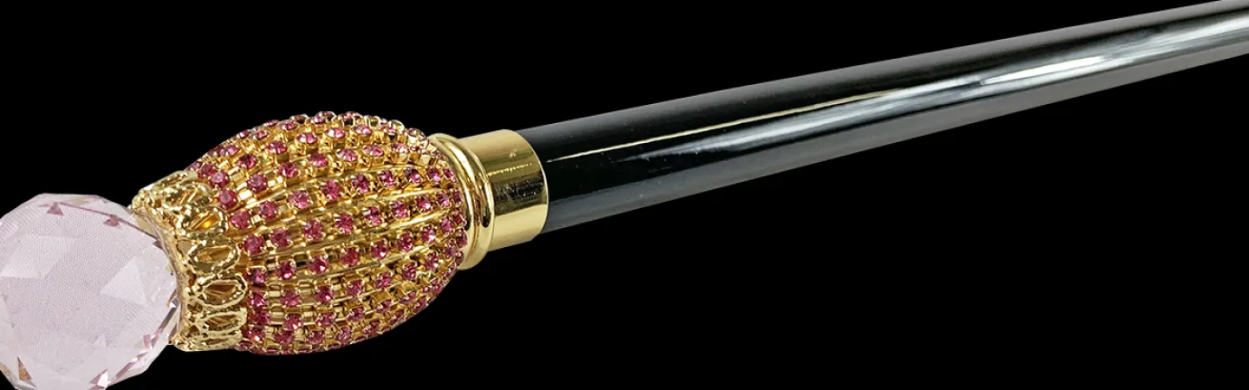 Il Marchesato Milord Walking stick with Rose crystal sphere Discount