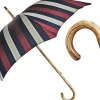 Il Marchesato Multicolour Striped Umbrella - Natural beech Wood-Handle Discount