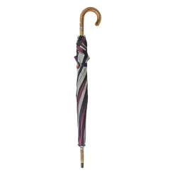 Il Marchesato Multicolour Striped Umbrella - Natural beech Wood-Handle Discount