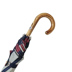 Il Marchesato Multicolour Striped Umbrella - Natural beech Wood-Handle Discount