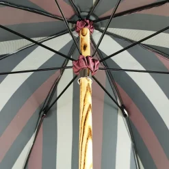 Il Marchesato Multicolour Striped Umbrella - Natural beech Wood-Handle Discount