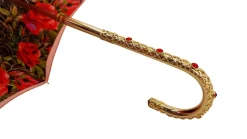 Il Marchesato Orange Floral Umbrella, Double Canopy Luxury Ladies Outlet