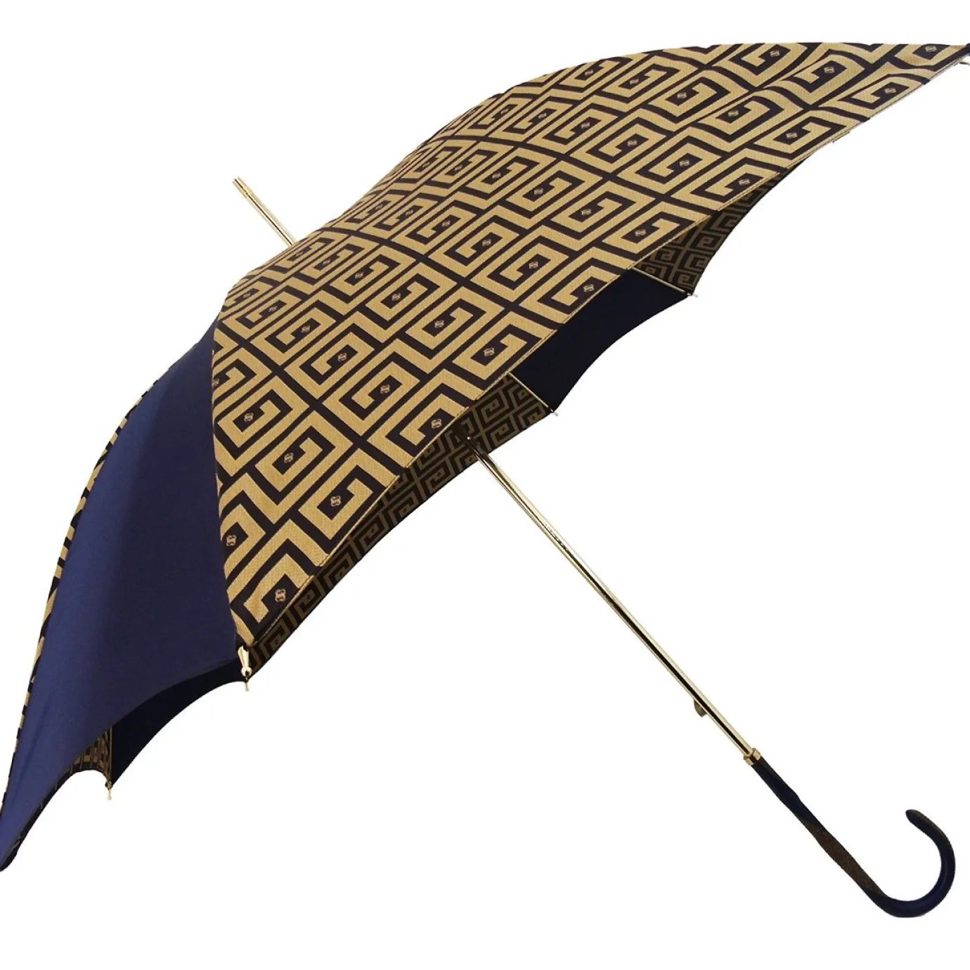 Il Marchesato Original Handcrafted Umbrella With Golden Greek Design Hot