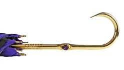 Il Marchesato Original purple umbrella with multicolor Butterfly Hot